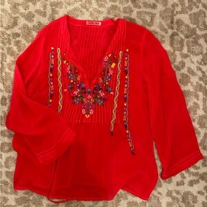 Johnny Was Silk Blouse